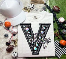 Load image into Gallery viewer, Leather Rhinestone Mascot DROPDOWN TRANSFER CAP
