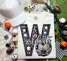 Load image into Gallery viewer, Faux Leather Rhinestone Soccer Mascots DROPDOWN TRANSFER CAP
