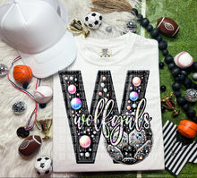 Load image into Gallery viewer, Faux Leather Rhinestone Soccer Mascots DROPDOWN TRANSFER CAP
