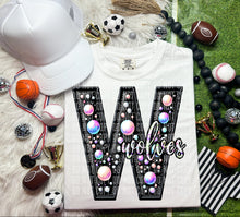 Load image into Gallery viewer, Leather Rhinestone Mascot DROPDOWN TRANSFER CAP
