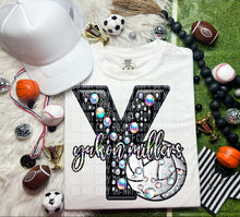 Load image into Gallery viewer, Faux Leather Rhinestone Volleyball Mascots DROPDOWN TRANSFER CAP
