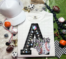 Load image into Gallery viewer, Faux Leather Rhinestone Baseball Mascots DROPDOWN TRANSFER CAP
