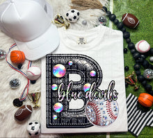 Load image into Gallery viewer, Faux Leather Rhinestone Baseball Mascots DROPDOWN TRANSFER CAP
