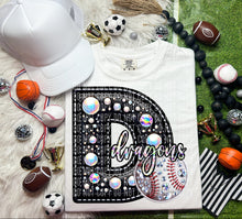 Load image into Gallery viewer, Faux Leather Rhinestone Baseball Mascots DROPDOWN TRANSFER CAP
