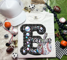Load image into Gallery viewer, Faux Leather Rhinestone Baseball Mascots DROPDOWN TRANSFER CAP
