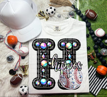 Load image into Gallery viewer, Faux Leather Rhinestone Baseball Mascots DROPDOWN TRANSFER CAP
