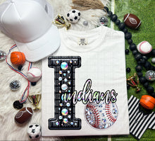 Load image into Gallery viewer, Faux Leather Rhinestone Baseball Mascots DROPDOWN TRANSFER CAP
