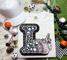 Load image into Gallery viewer, Faux Leather Rhinestone Baseball Mascots DROPDOWN TRANSFER CAP
