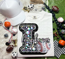 Load image into Gallery viewer, Faux Leather Rhinestone Baseball Mascots DROPDOWN TRANSFER CAP

