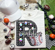 Load image into Gallery viewer, Faux Leather Rhinestone Baseball Mascots DROPDOWN TRANSFER CAP
