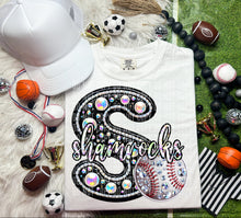 Load image into Gallery viewer, Faux Leather Rhinestone Baseball Mascots DROPDOWN TRANSFER CAP
