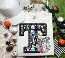 Load image into Gallery viewer, Faux Leather Rhinestone Baseball Mascots DROPDOWN TRANSFER CAP

