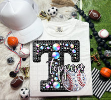 Load image into Gallery viewer, Faux Leather Rhinestone Baseball Mascots DROPDOWN TRANSFER CAP

