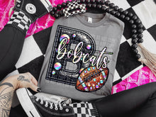 Load image into Gallery viewer, Faux Leather Rhinestone Football Mascots DROPDOWN TRANSFER CAP
