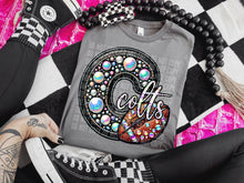 Load image into Gallery viewer, Faux Leather Rhinestone Football Mascots DROPDOWN TRANSFER CAP
