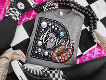 Load image into Gallery viewer, Faux Leather Rhinestone Football Mascots DROPDOWN TRANSFER CAP
