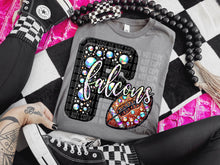 Load image into Gallery viewer, Faux Leather Rhinestone Football Mascots DROPDOWN TRANSFER CAP
