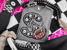 Load image into Gallery viewer, Faux Leather Rhinestone Football Mascots DROPDOWN TRANSFER CAP
