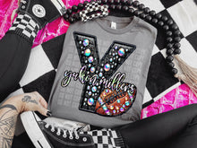 Load image into Gallery viewer, Faux Leather Rhinestone Football Mascots DROPDOWN TRANSFER CAP

