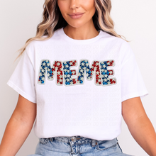 Load image into Gallery viewer, 4th of July Faux Embroidery Star Name Dropdown TRANSFER CSD MAY 25
