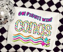 Load image into Gallery viewer, Go Fight Win Bright Checkered Mascots DROPDOWN TRANSFER CAP

