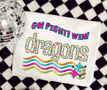 Load image into Gallery viewer, Go Fight Win Bright Checkered Mascots DROPDOWN TRANSFER CAP

