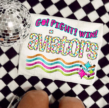 Load image into Gallery viewer, Go Fight Win Bright Checkered Mascots DROPDOWN TRANSFER CAP
