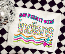 Load image into Gallery viewer, Go Fight Win Bright Checkered Mascots DROPDOWN TRANSFER CAP

