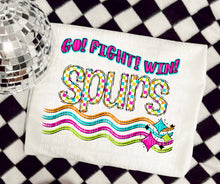 Load image into Gallery viewer, Go Fight Win Bright Checkered Mascots DROPDOWN TRANSFER CAP
