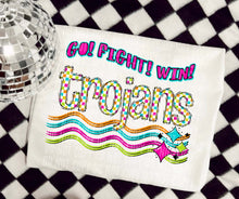 Load image into Gallery viewer, Go Fight Win Bright Checkered Mascots DROPDOWN TRANSFER CAP

