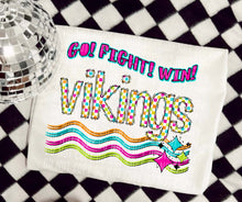 Load image into Gallery viewer, Go Fight Win Bright Checkered Mascots DROPDOWN TRANSFER CAP

