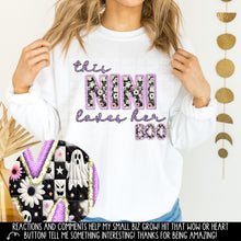 Load image into Gallery viewer, This Title Loves Her Boo Faux Embroidery DROPDOWN TRANSFER CAP
