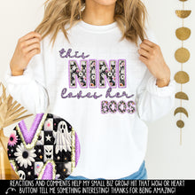 Load image into Gallery viewer, This Title Loves Her Boo Faux Embroidery DROPDOWN TRANSFER CAP
