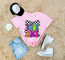 Load image into Gallery viewer, Bright Checker Bow Mascots DROPDOWN TRANSFER ARA JUNE 25
