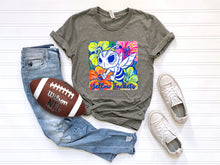 Load image into Gallery viewer, White Groovy Floral Mascots Dropdown TRANSFER SCG MAY
