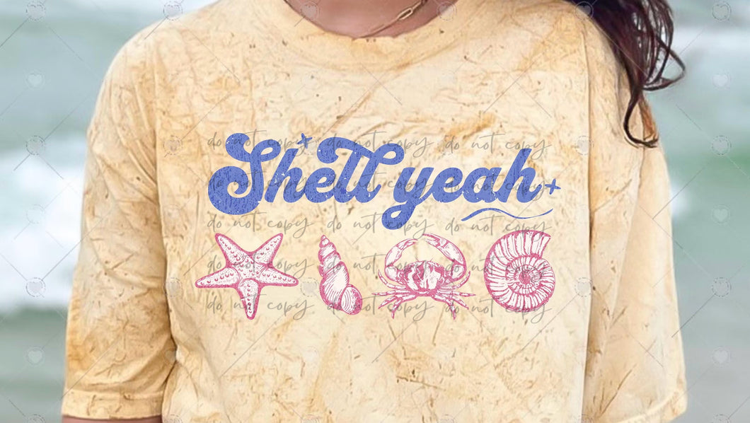 Shell Yeah TRANSFER – Sassy Sublimation & Screen Prints