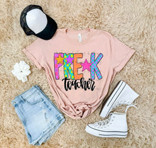 Load image into Gallery viewer, Bright Checker Star School Occupation Dropdown TRANSFER ARA
