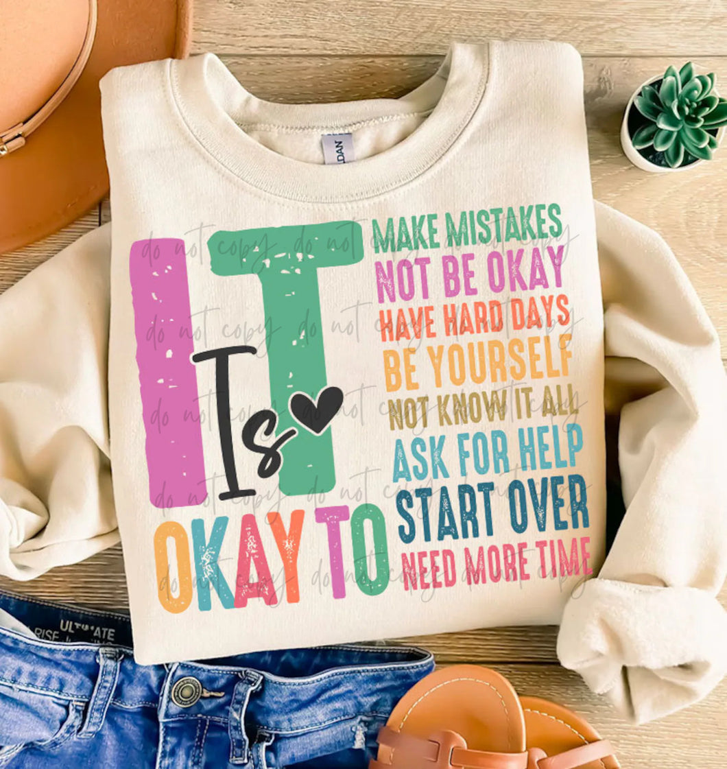It Is Okay To Pastel Affirmations TRANSFER