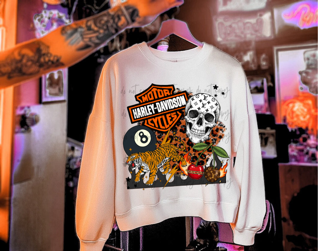 Boujee Biker Flames TRANSFER BBDC FEB 25