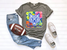Load image into Gallery viewer, White Groovy Floral Mascots Dropdown TRANSFER SCG MAY
