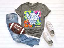 Load image into Gallery viewer, White Groovy Floral Mascots Dropdown TRANSFER SCG MAY
