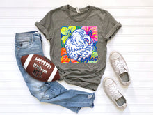 Load image into Gallery viewer, White Groovy Floral Mascots Dropdown TRANSFER SCG MAY
