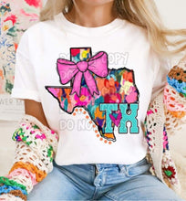Load image into Gallery viewer, Mixed Paint With Bow States DTF TRANSFER
