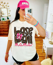 Load image into Gallery viewer, Baseball Mama Leopard Pink Bow Outline Color Dropdown TRANSFER JBD JAN/FEB 25
