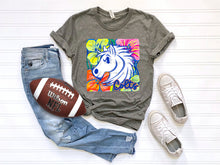 Load image into Gallery viewer, White Groovy Floral Mascots Dropdown TRANSFER SCG MAY
