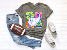 Load image into Gallery viewer, White Groovy Floral Mascots Dropdown TRANSFER SCG MAY
