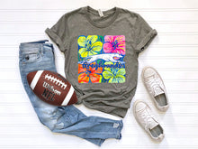 Load image into Gallery viewer, White Groovy Floral Mascots Dropdown TRANSFER SCG MAY
