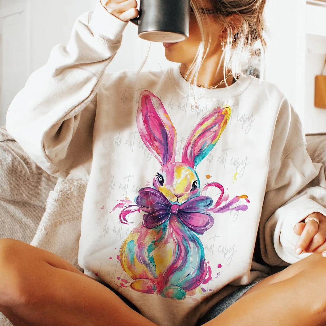 Watercolor Easter Bunny TRANSFER