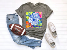 Load image into Gallery viewer, White Groovy Floral Mascots Dropdown TRANSFER SCG MAY
