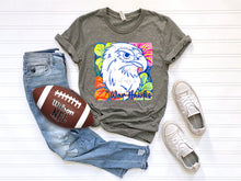 Load image into Gallery viewer, White Groovy Floral Mascots Dropdown TRANSFER SCG MAY
